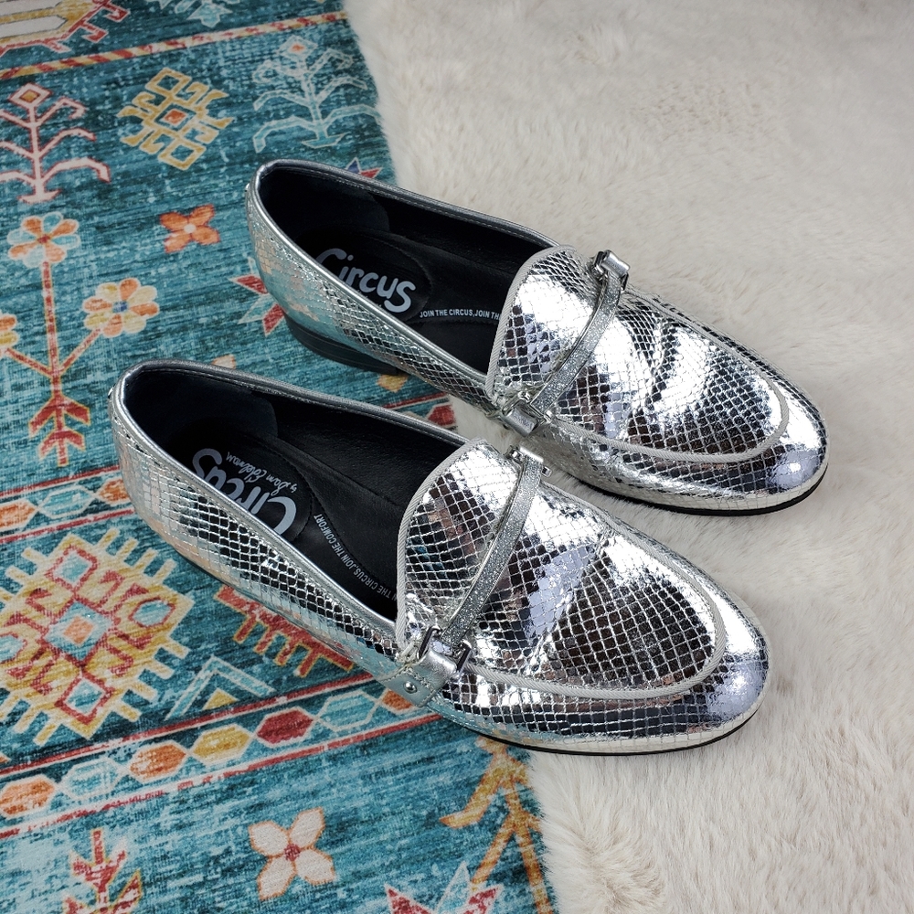 Circus by Sam Edelman Silver Metallic Loafers